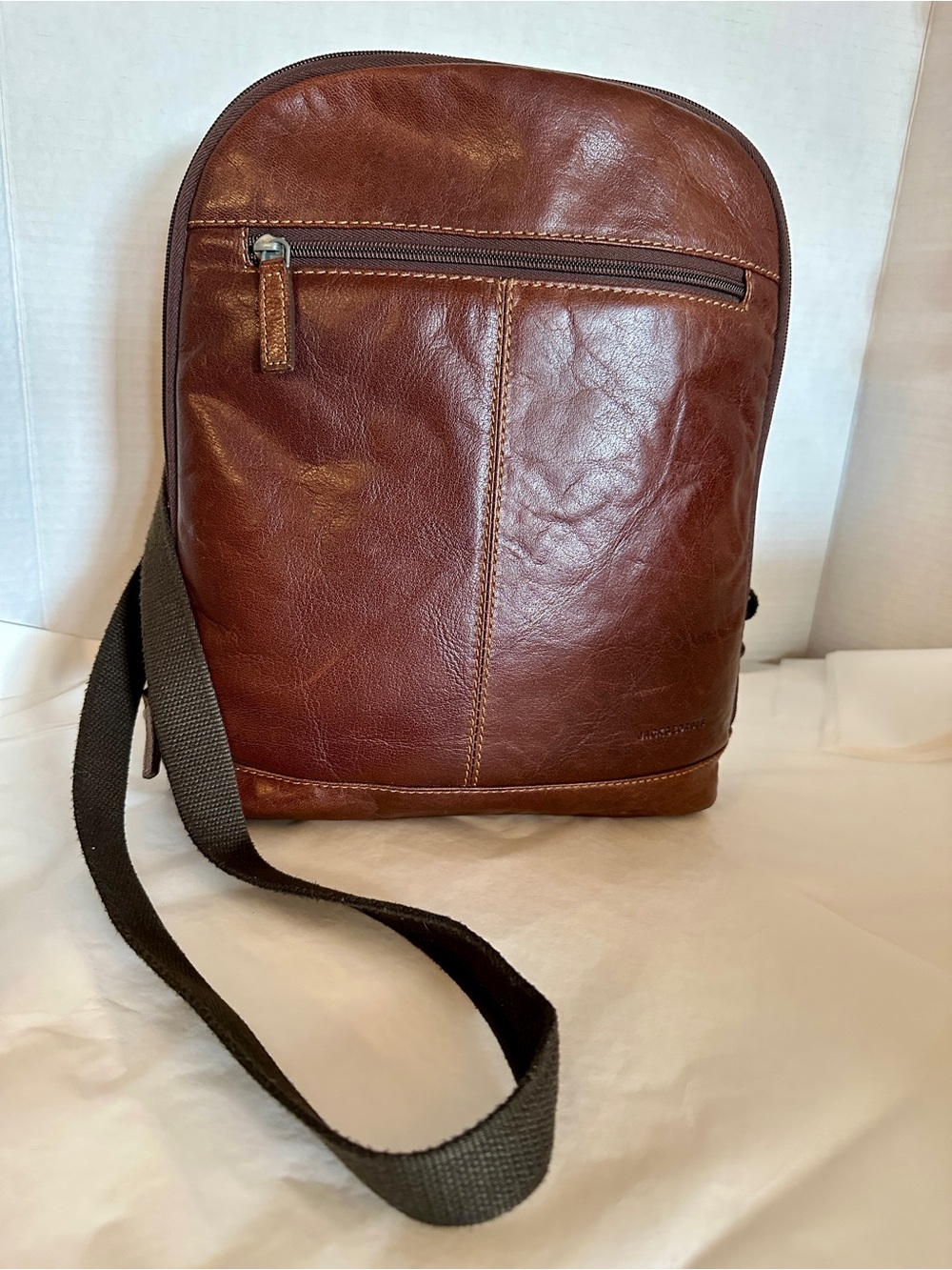 Backpack Crossbody Tech Travel by Jack Georges  #7835 in Brown Leather-Voyager